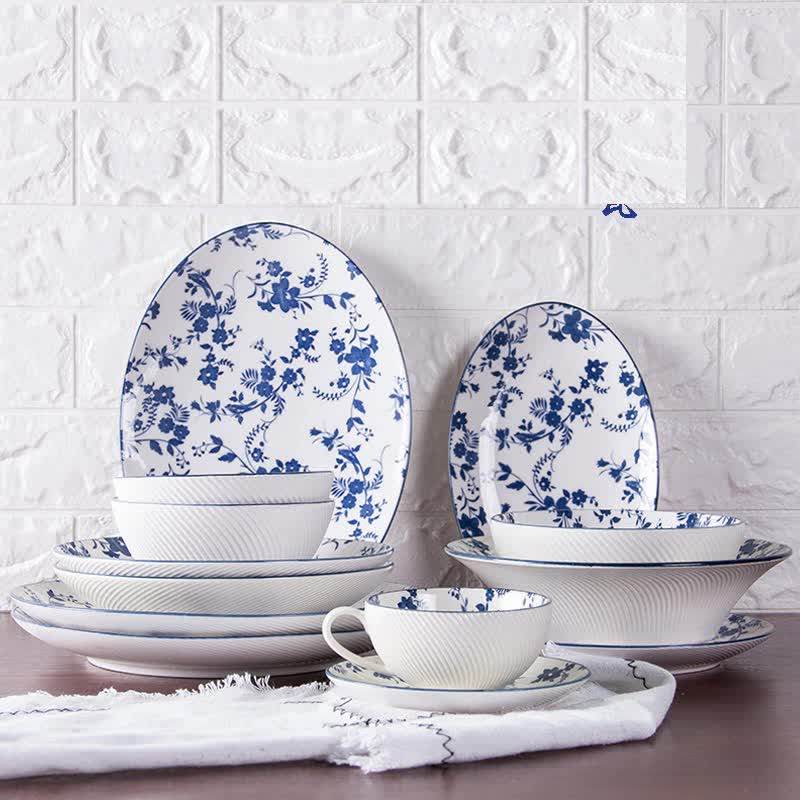 Porcelain Blue And White Porcelain Dinnerware Set Ceramic Plate Buy