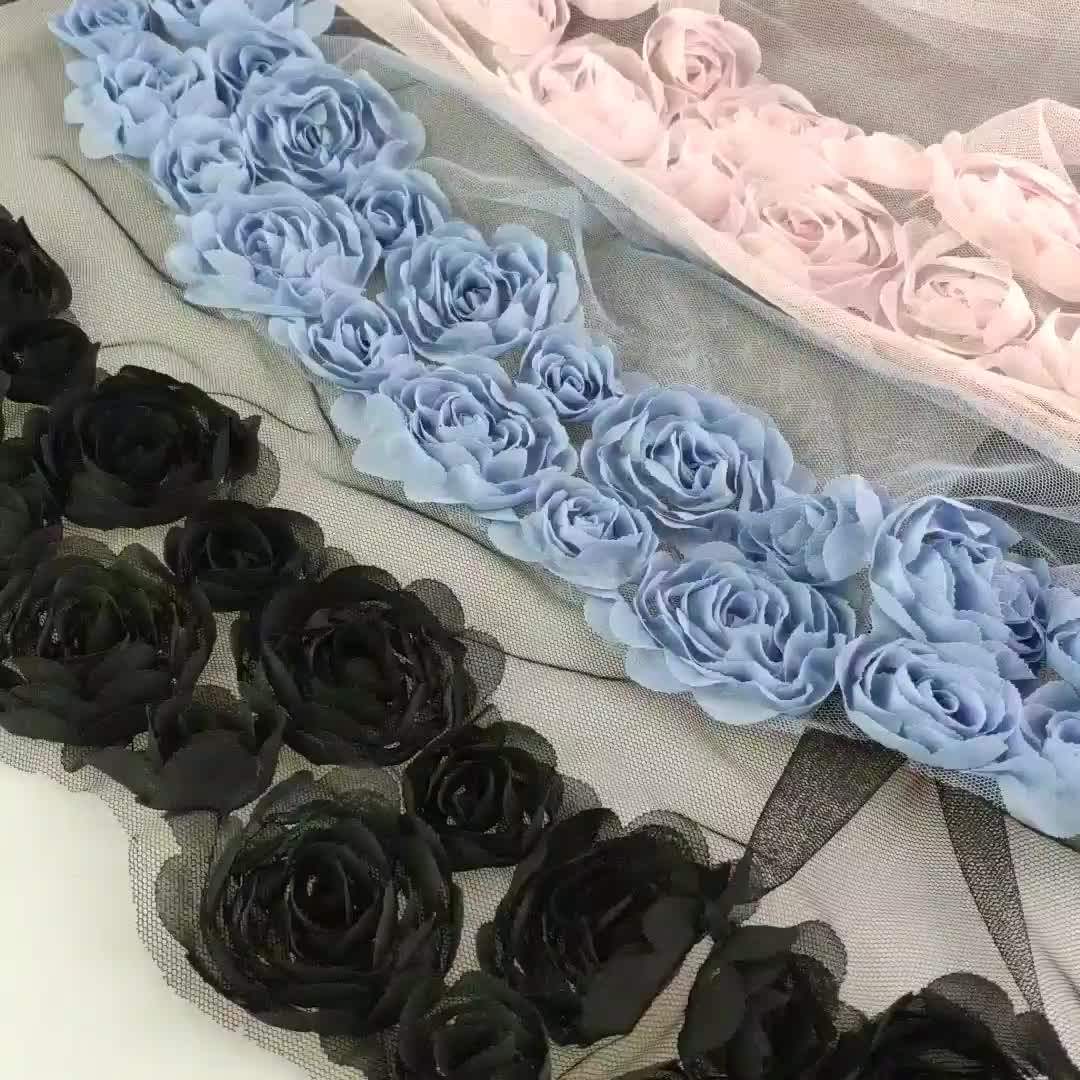 Rose Design Embroidery Tulle Bridal Veil Tulle Fabric For Bridal Buy