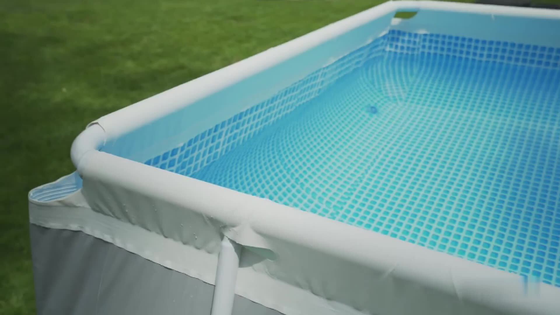 Large Pvc 5.49*2.74*1.32m Metal Frame Swimming Pool With Filter Pump