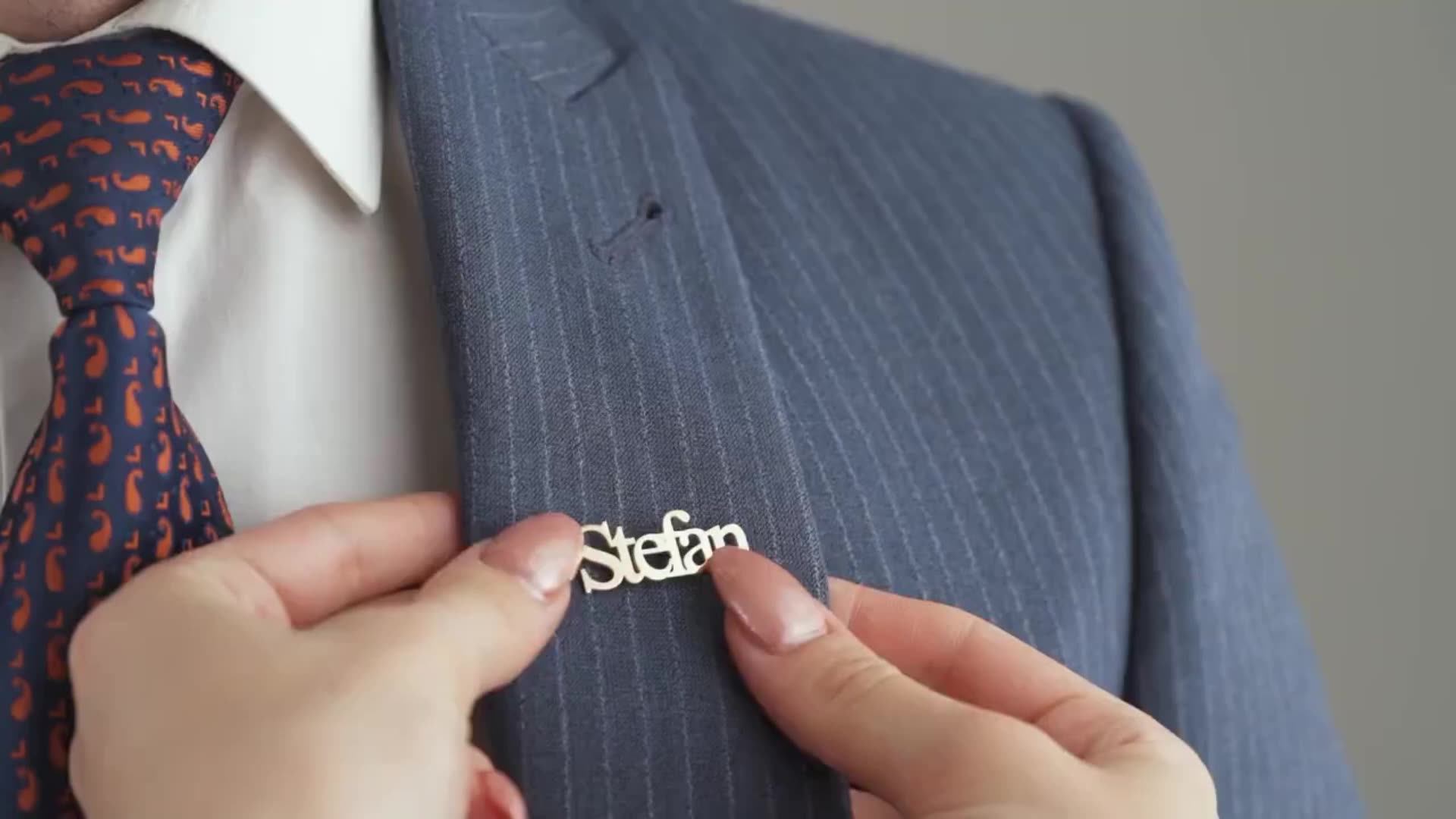 Personalized Metal Name Badge Pin Nameplate Brooch Pin Customized Name ...