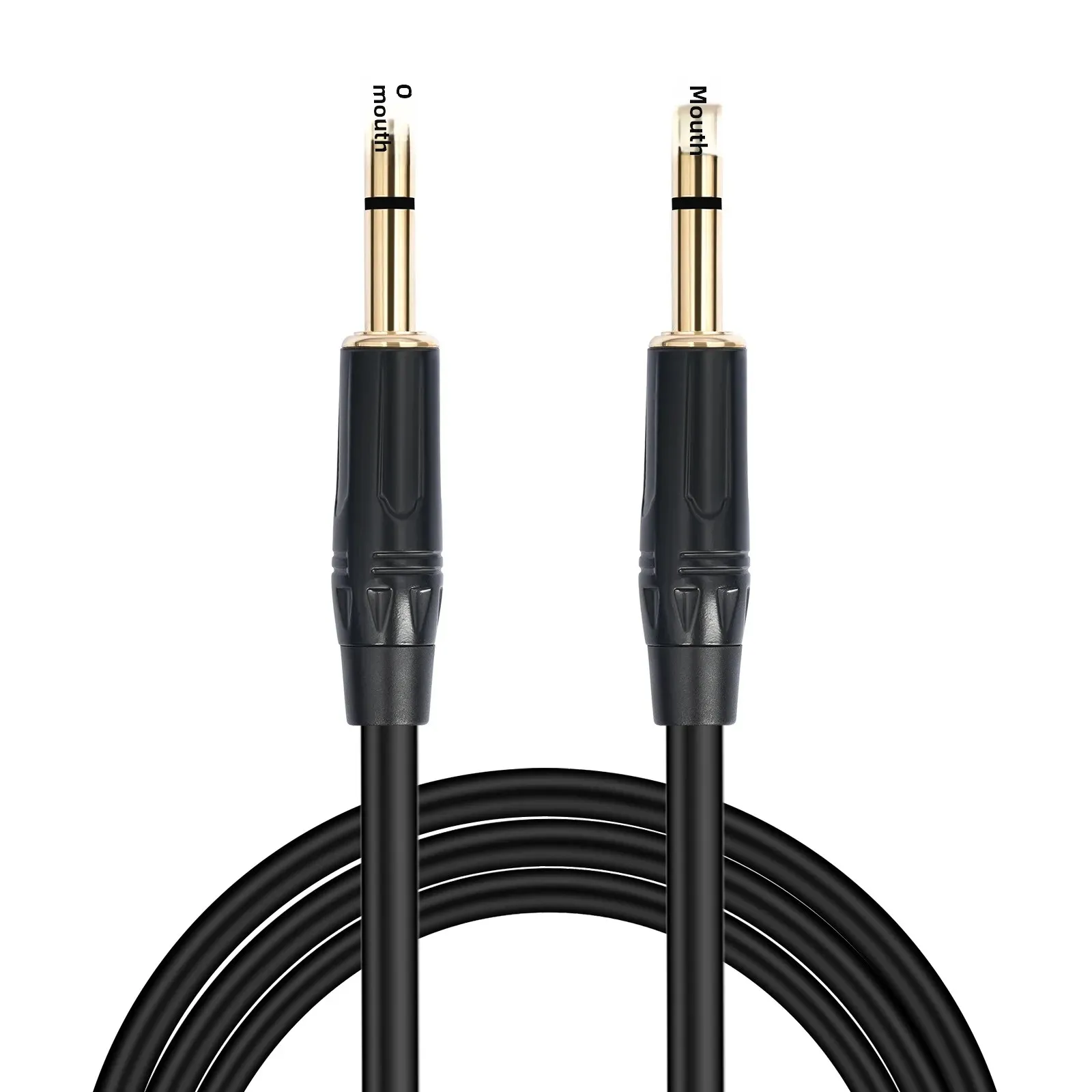 Cross-border Metal Gold-plated Plug Stereo 6.35mm Trs Male-to-male 1/4...