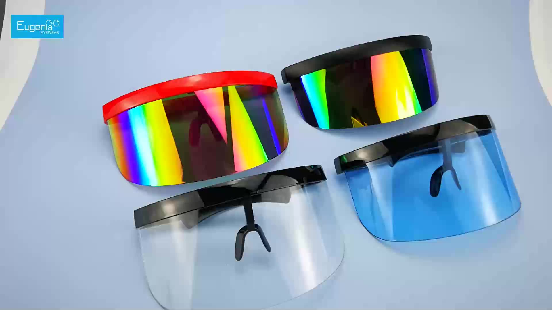 Amazon Fashion Oversized Shield Visor Big Frame Mirror Sun Glasses