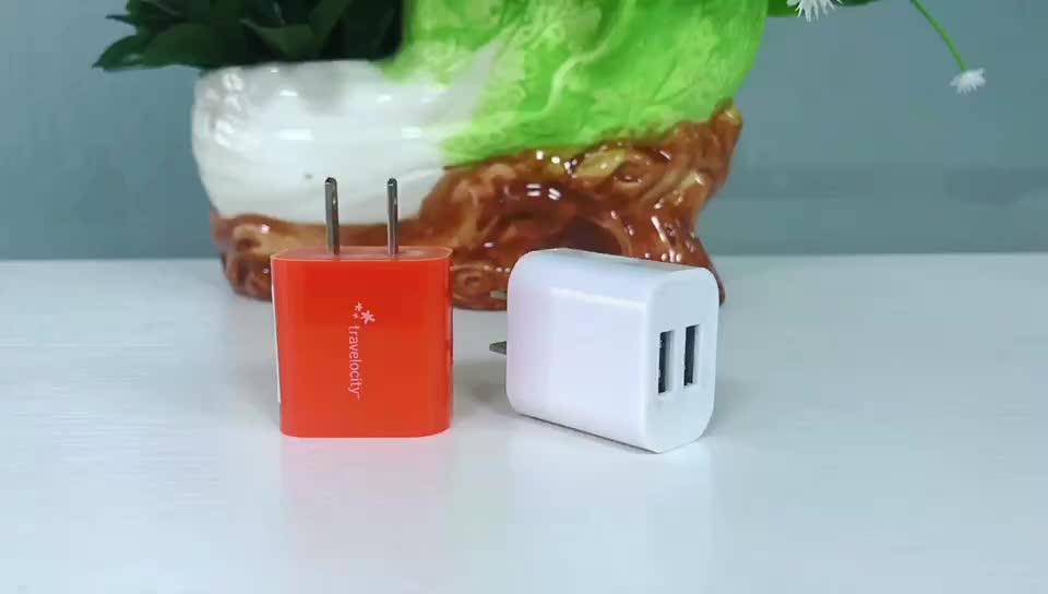 Small Quick Cell Phone Charger 5v 2.1a Dual Usb Us Plug Output Power