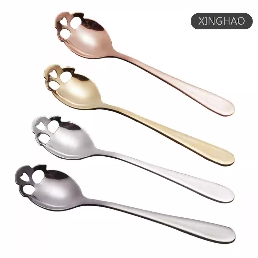Coffee Scoop Spoon Silver UMIGO Skull Sugar Spoon 304 Stainless Steel Tea and Coffee Stirring Spoon Set of 6 