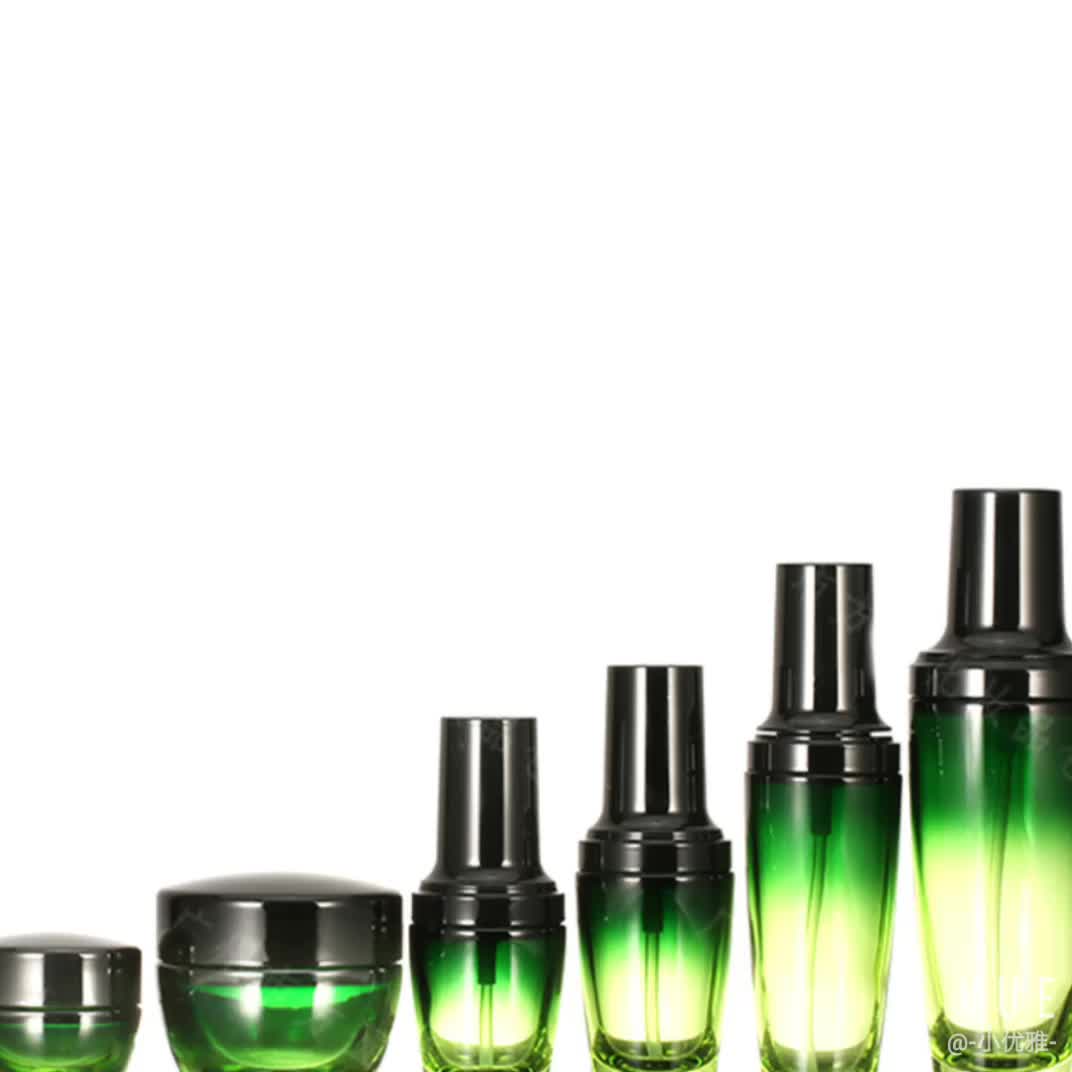 Download Luxury Green Glass Perfume Pump Bottle Glass Face Cream ...