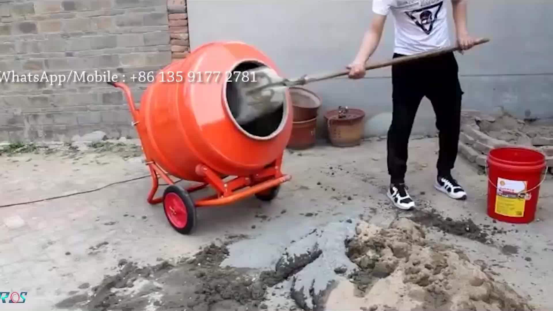 350l Cement Mortar Mixer Concrete Electric Portable 1 Bag Concrete