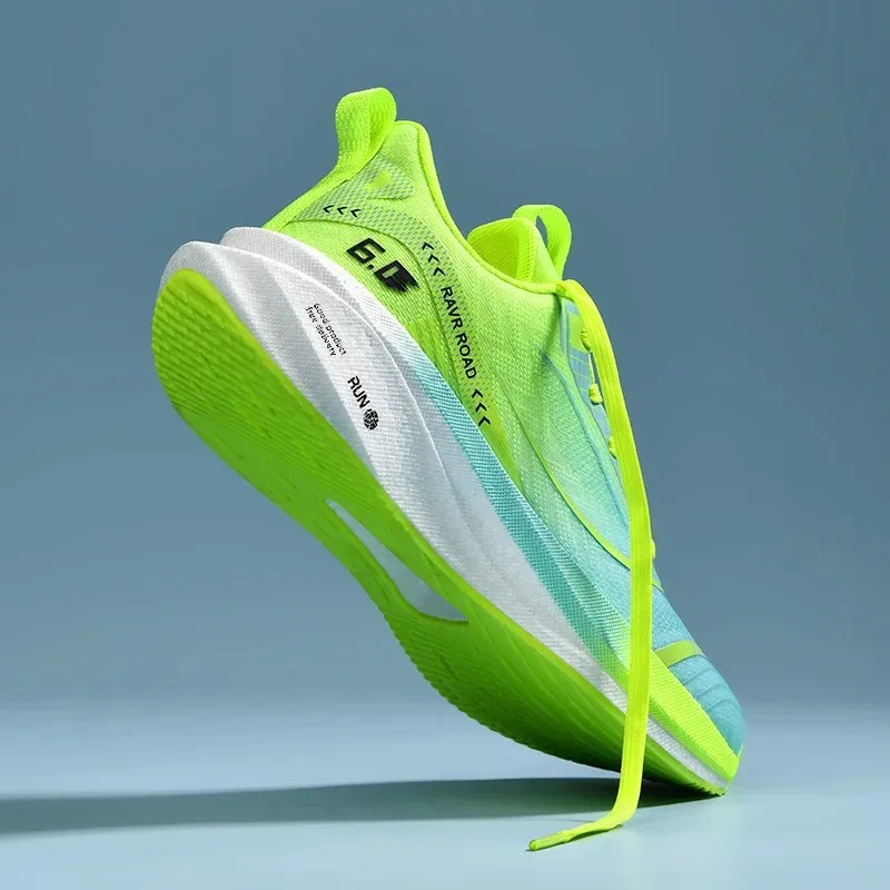 Autumn Fluorescent Green sneaker Men's New Breathable Student Running Shoes Popcorn Carbon Plate Men's Shoes sneakers