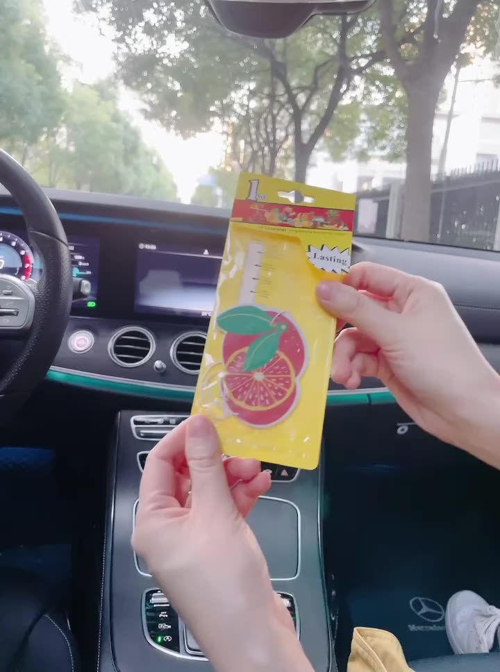 Fragrant Perfume Car Hanging Air Freshener Custom Scented Paper Car Air