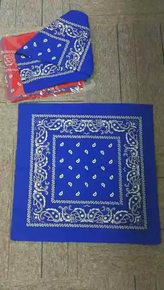 Custom Print Square 100 Cotton Bandana Wholesale Oem 55*55cm