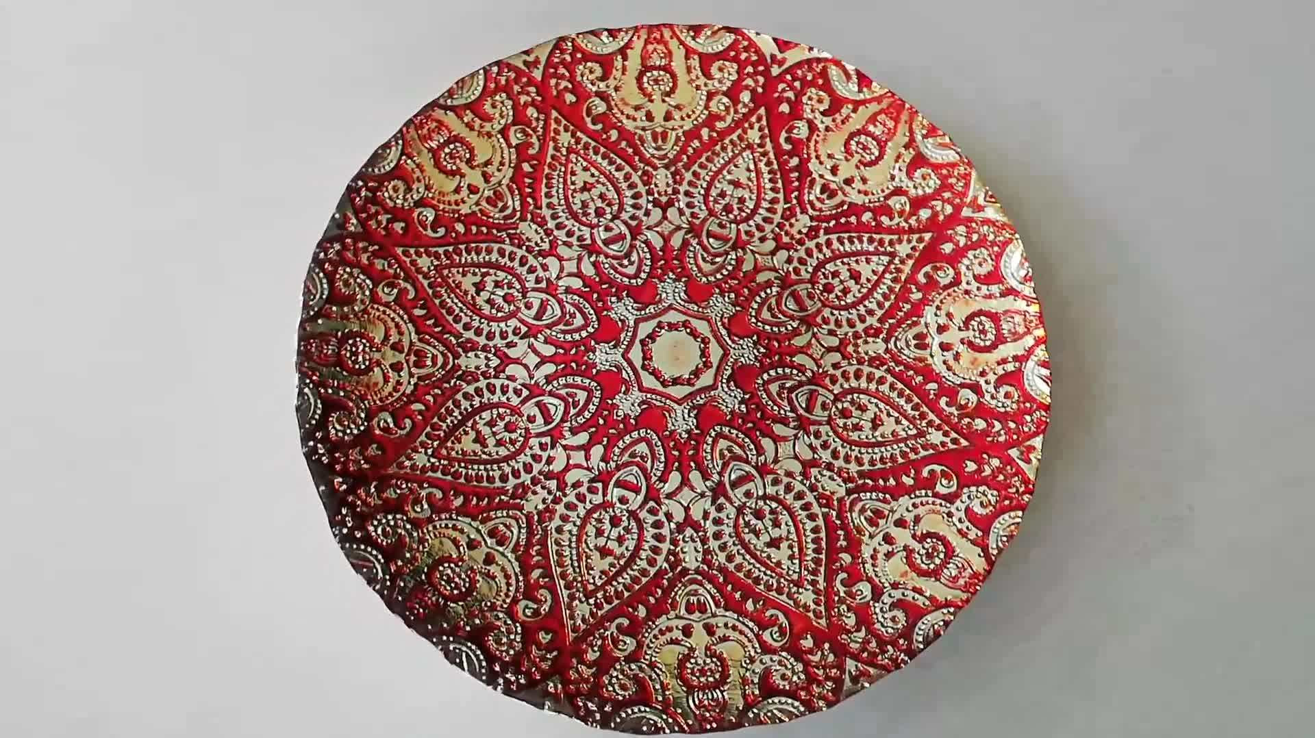 Wholesale Home And Wedding Decoration Glass Red Charger Plate Buy Red