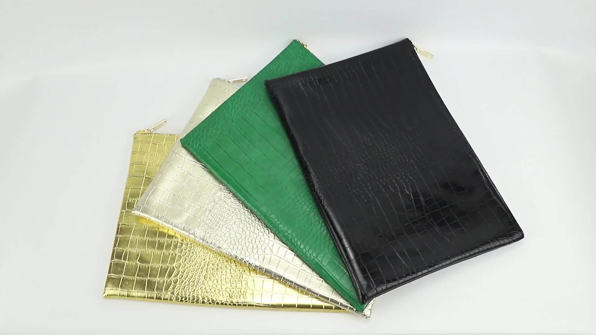 Wholesale Genuine Leather Crocodile Embossed Cow Leather Handbag Zipper