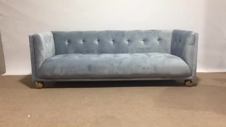 Luxury Gold Stainless Steel Base Pink Velvet Tufted Sofa Buy Pink