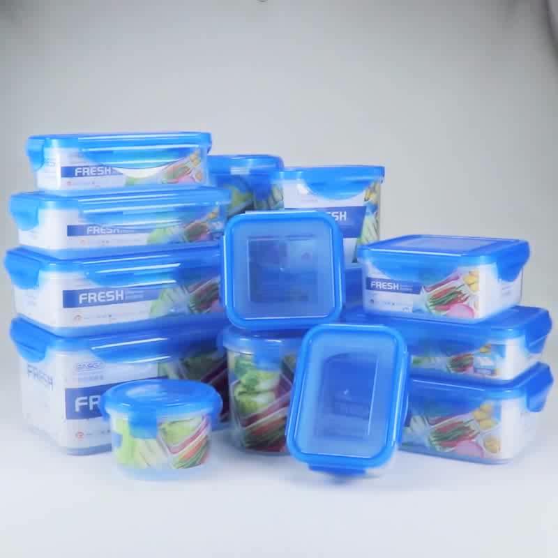 Pp Food Plastic Airtight Container Lunch Box With Spoon And Sealed