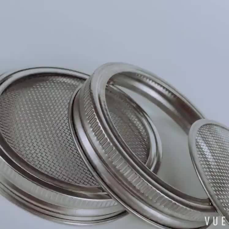 Stainless Steel Sprouting Jar Lids Mesh Strainer Seed Germination Lid