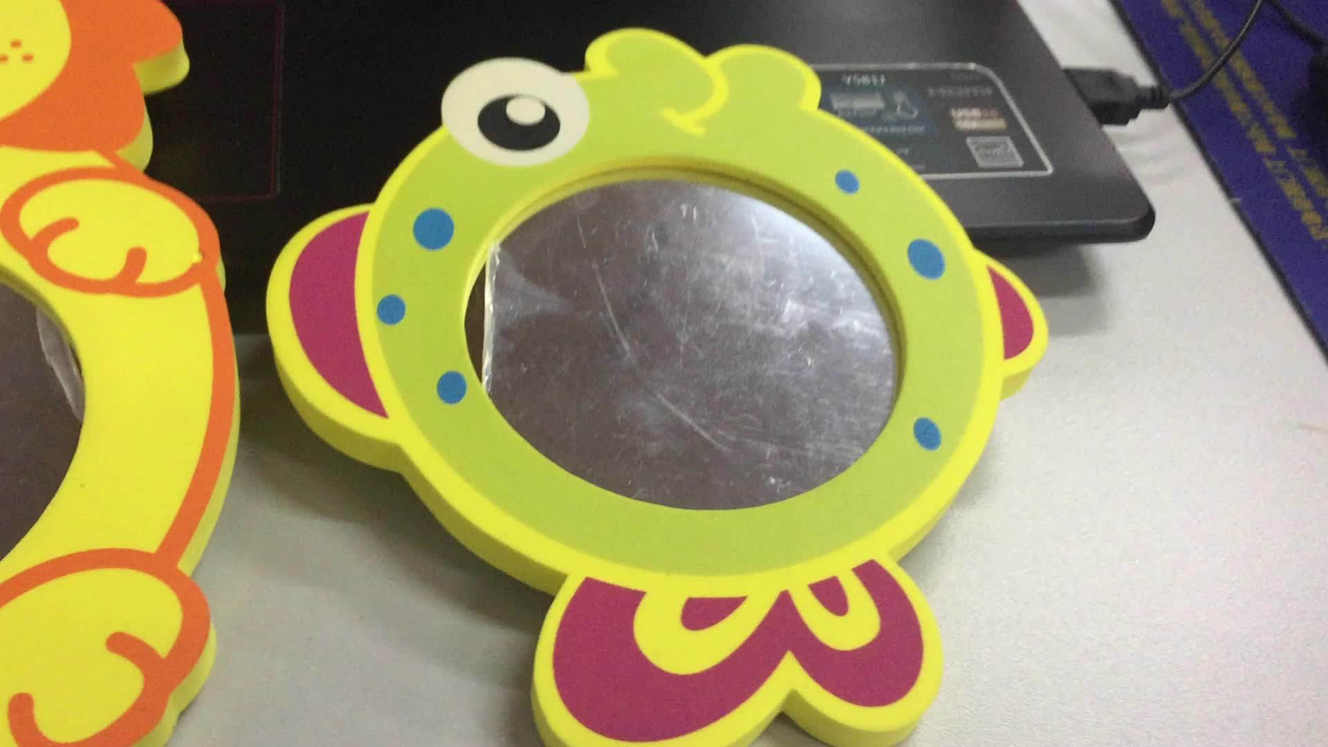 2018 Hot Sale Coloful Animal Shaped Kid Toys Eva Foam Mirrors Bath