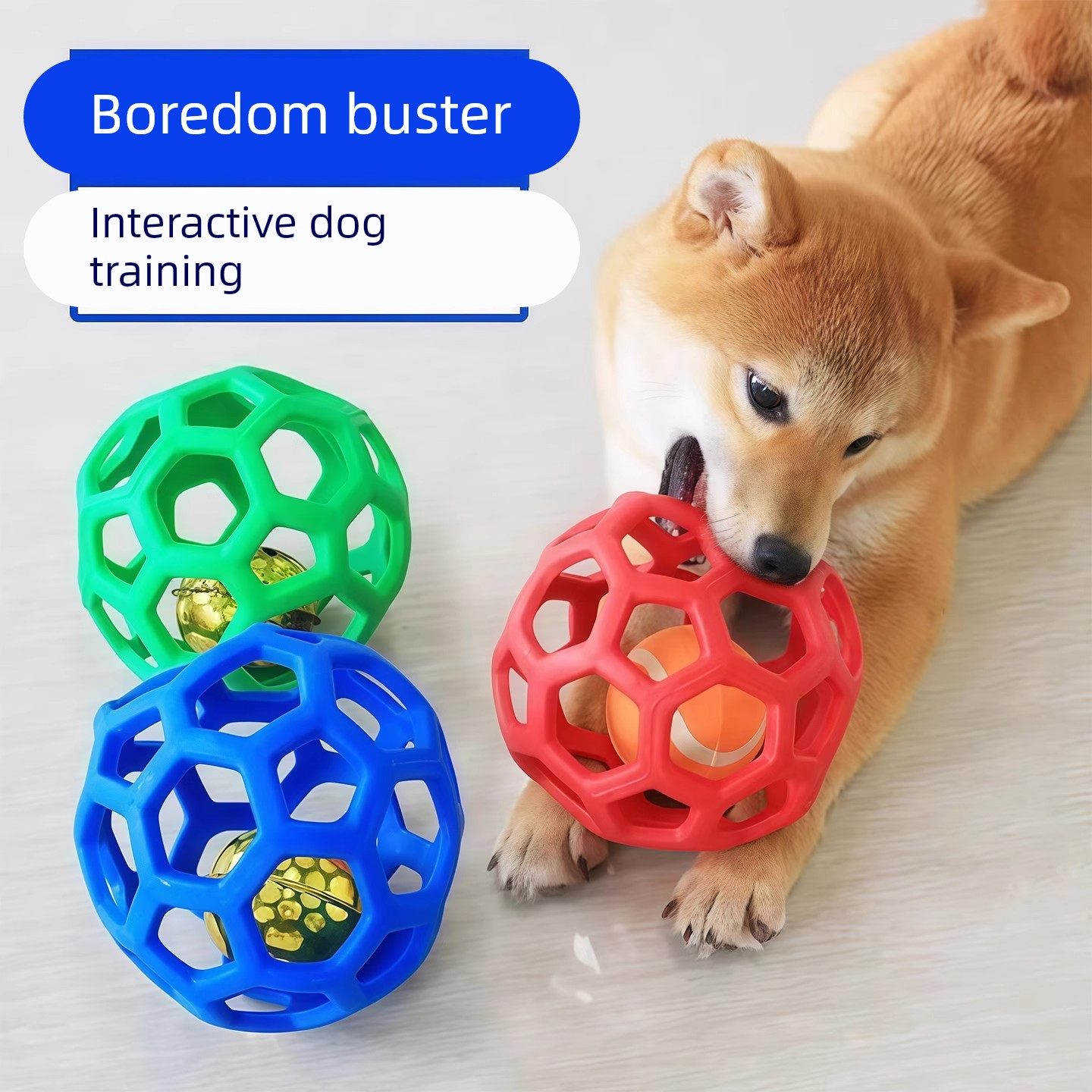 Dog Self-Entertainment Chew Toy Ball, Durable and Bite-Resistant, Hollow Design for Small Dogs, Puppies, Kittens, and Pets to Expend Energy