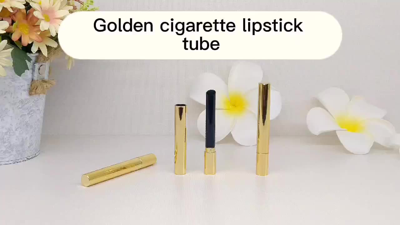 Aluminium Lipstick Case Packaging Golden Custom Empty Slim Luxury Lip