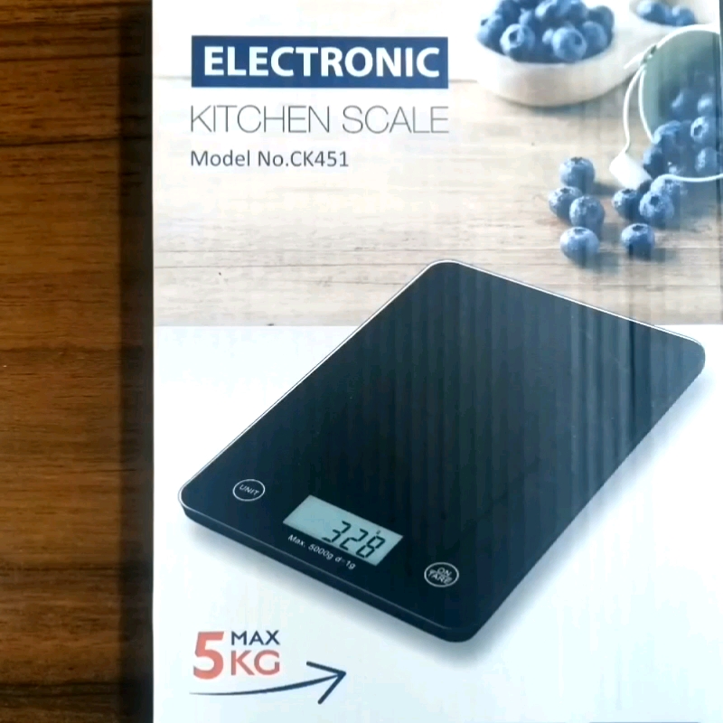 Báscula Digital De Cocina,Balanza Delgada Manual Con Superficie De