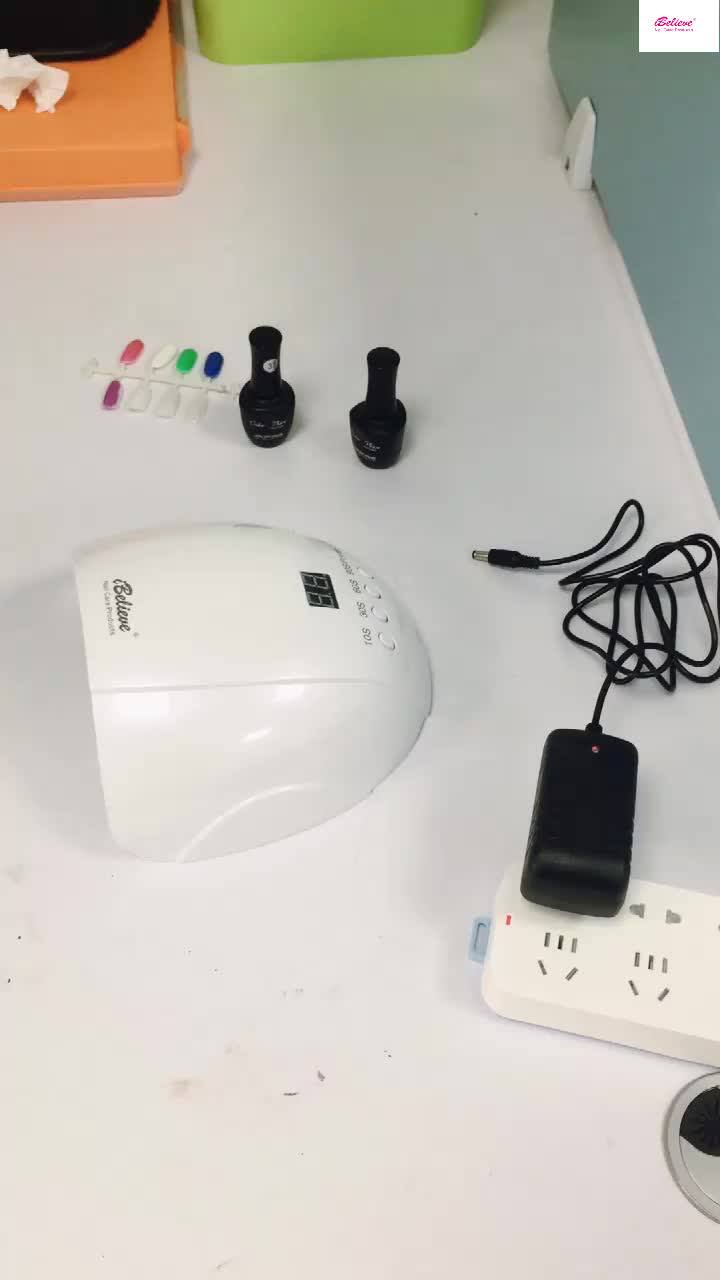 Ibelieve 54w / 36w Sun Light Portable Gel Polish Uv Led Nail Lamp With