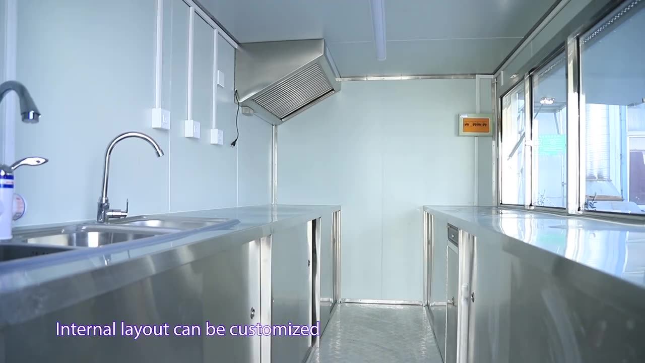 Custom Crepe Mobile Street Food Truck Pizza Coffee Cart Mobile Deep