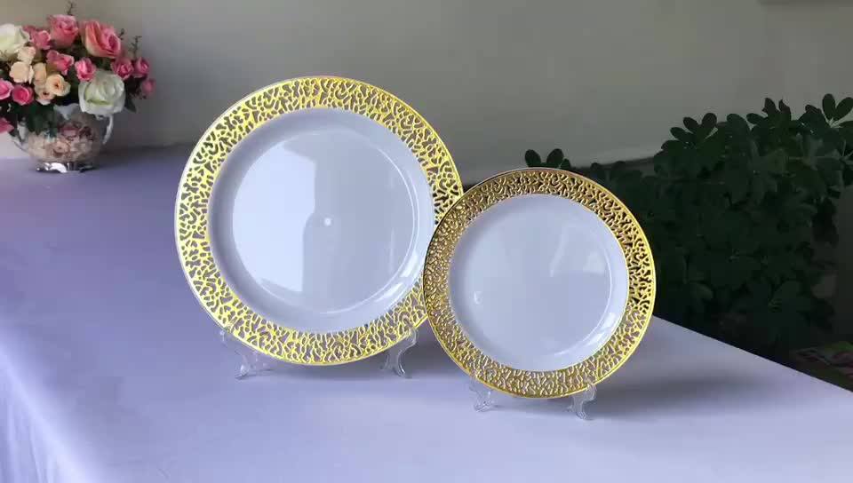 Amazon Hot Selling Plastic Decorative Disposable Plates Buy