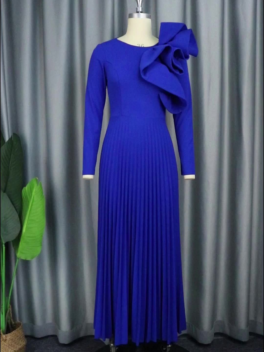 Pleat Plus Size Dropshipping Flower Dress Women Ball Gown Prom Dress