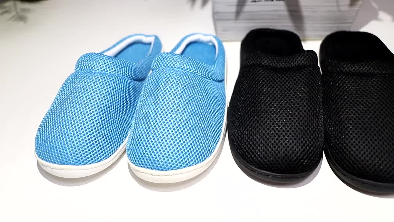 Deodorization Relax Gel Slipper Comfort 3D Mesh Bamboo Slippers With Gel  SBR Men Gel TV Slipper