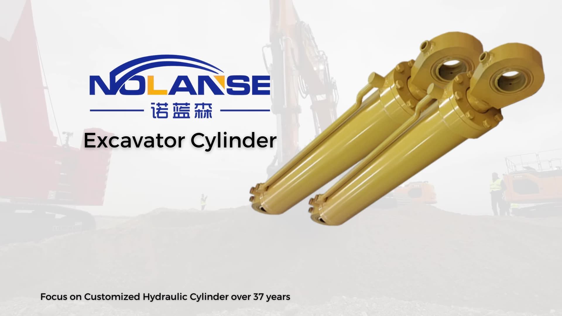 Excavator Grapple Double Acting Hydraulic Boom Cylinders Bucket