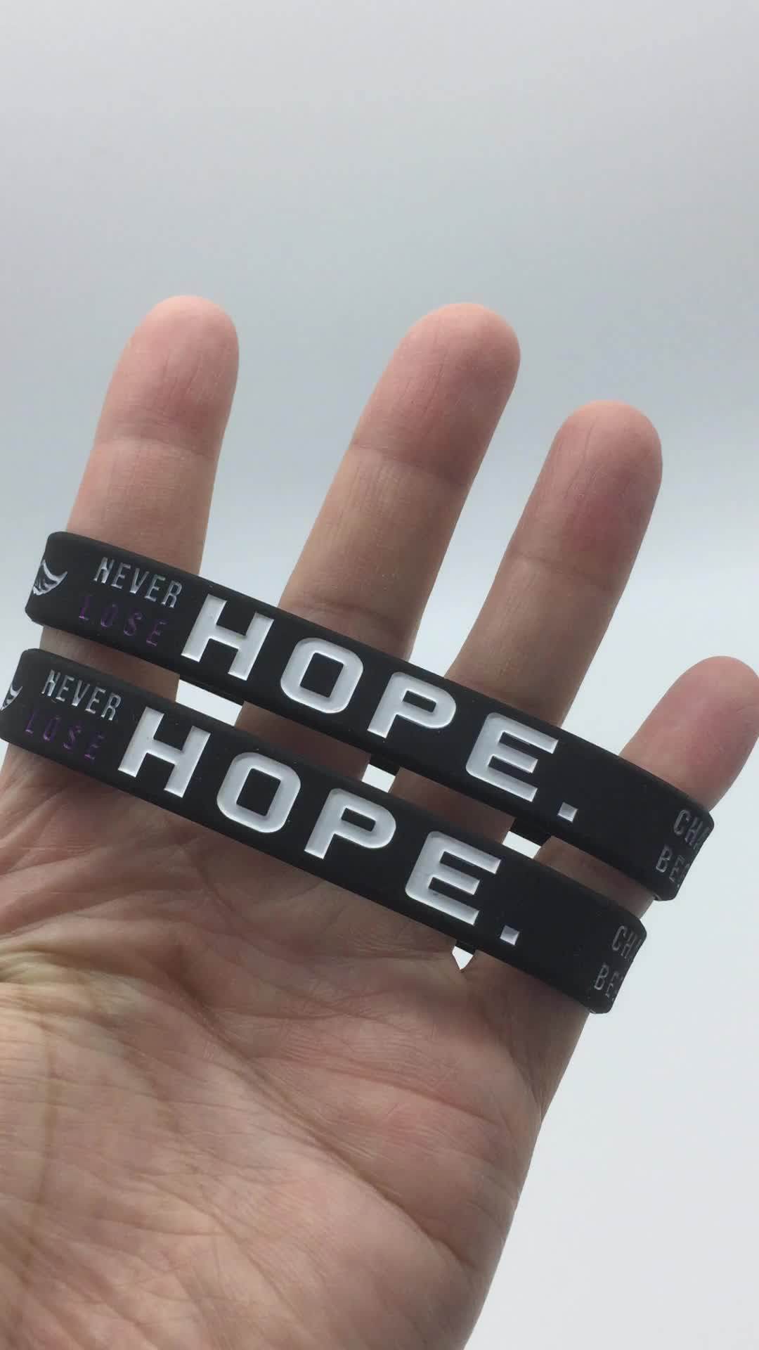 Sainstone Pink Ribbon Silikon Armband - Mental Health Awareness Armbänder Unisex