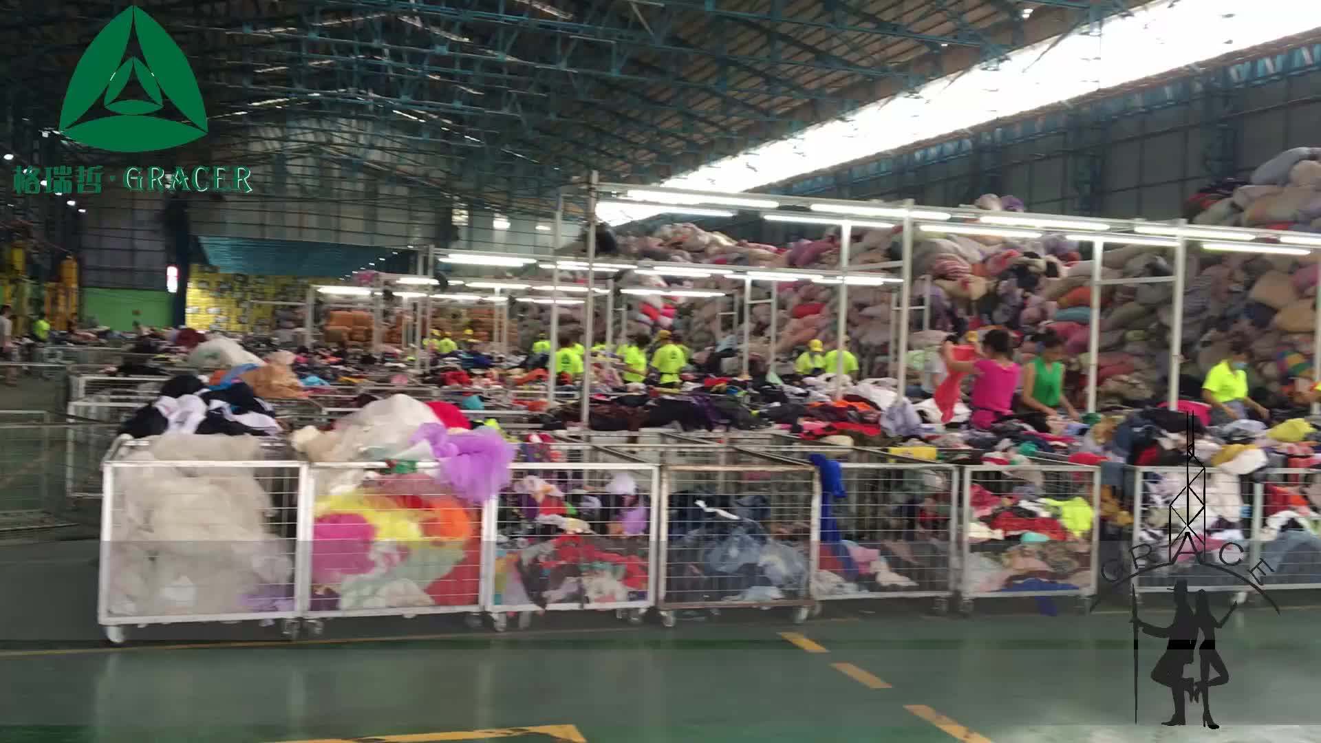 China Bulk Used Clothes Second Hand Jean Ladies Stitch Line Denim