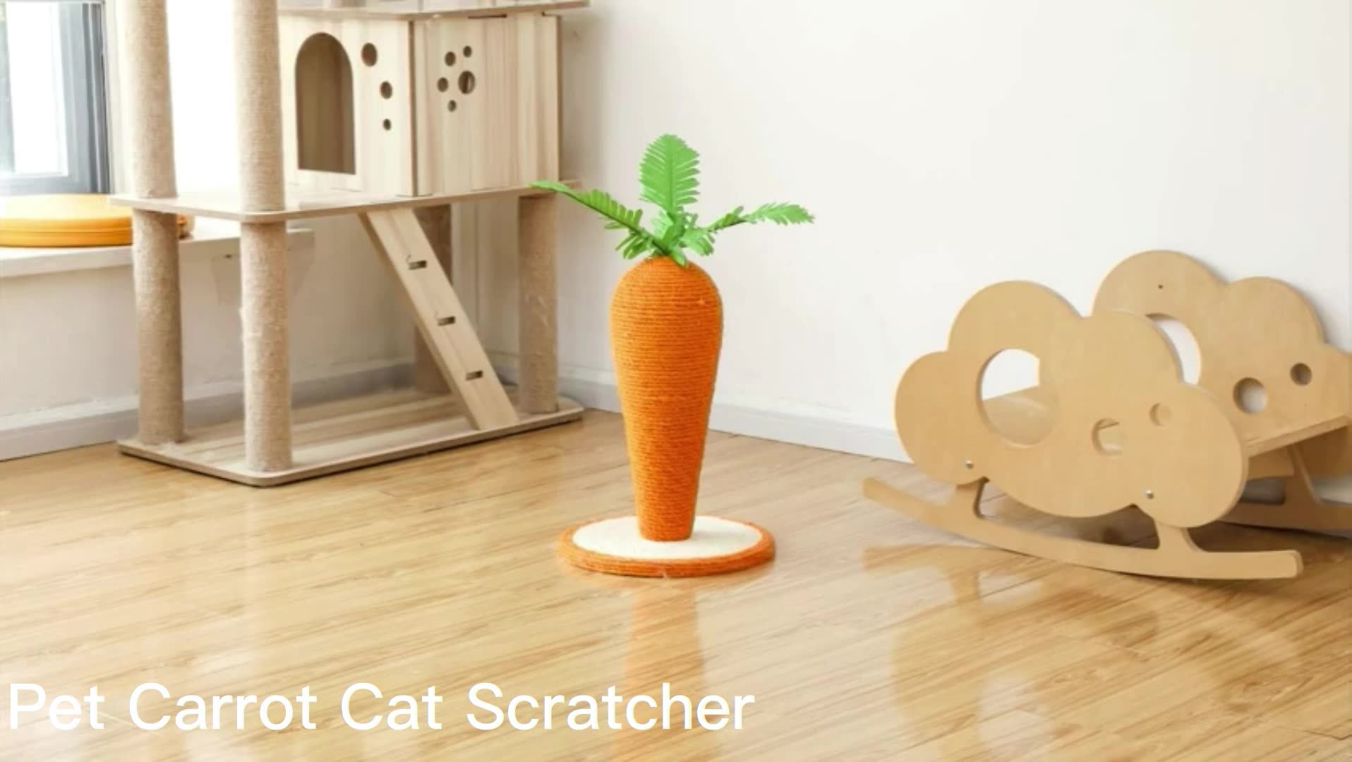 Cute Carrot Cat Claw Toy Handmade Pet Accessories Cat Scratching Tree