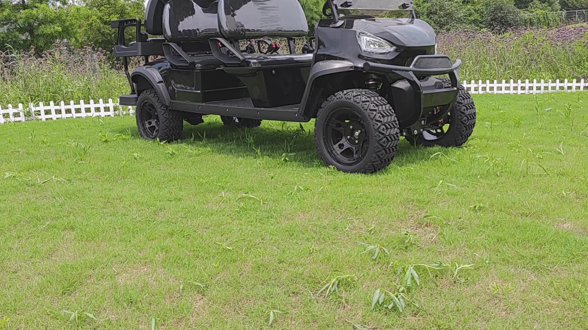 Fast Speed 72v Lithium Battery 6 Passengers Electric Off Road Club Car