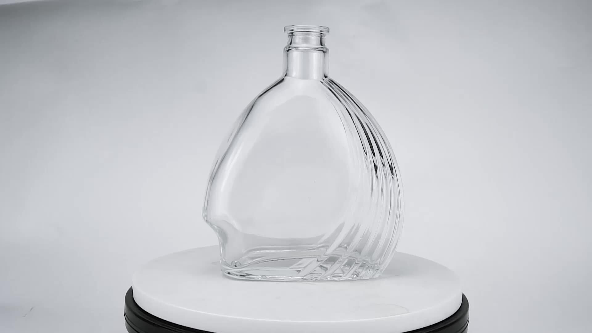 500ml High End Crystal White Xo Glass Bottle Engraving Cognac Brandy