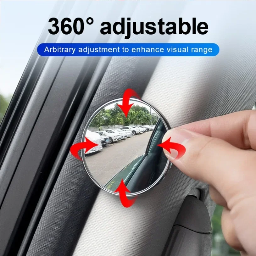 Side Small Round Mirror Second Row Door Opening Auxiliary Rearview Mirror Door Opening and Getting Off B Pillar Observation Mirror Auxiliary Mirror Small Round Mirror