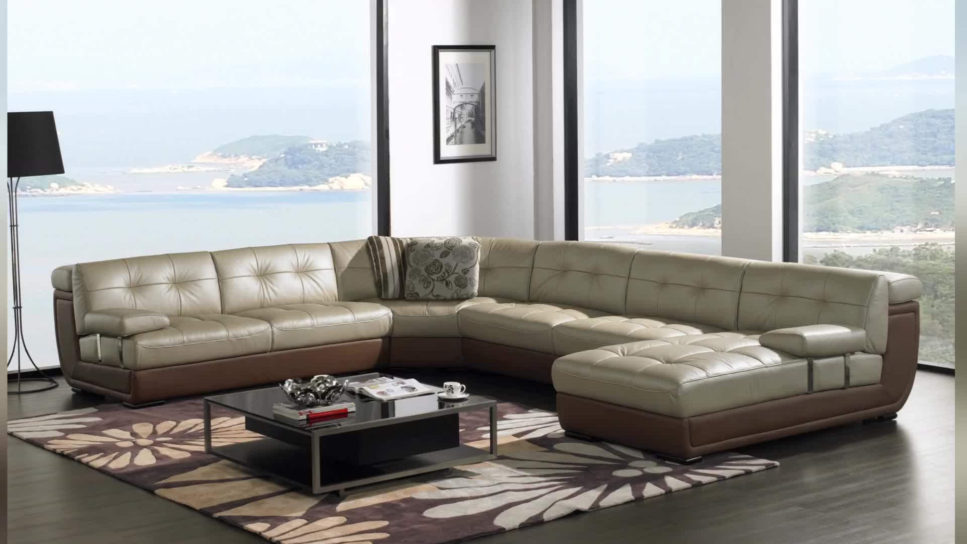 Luxury Big Size Black Real Comfortable Leather Seven Seater Full