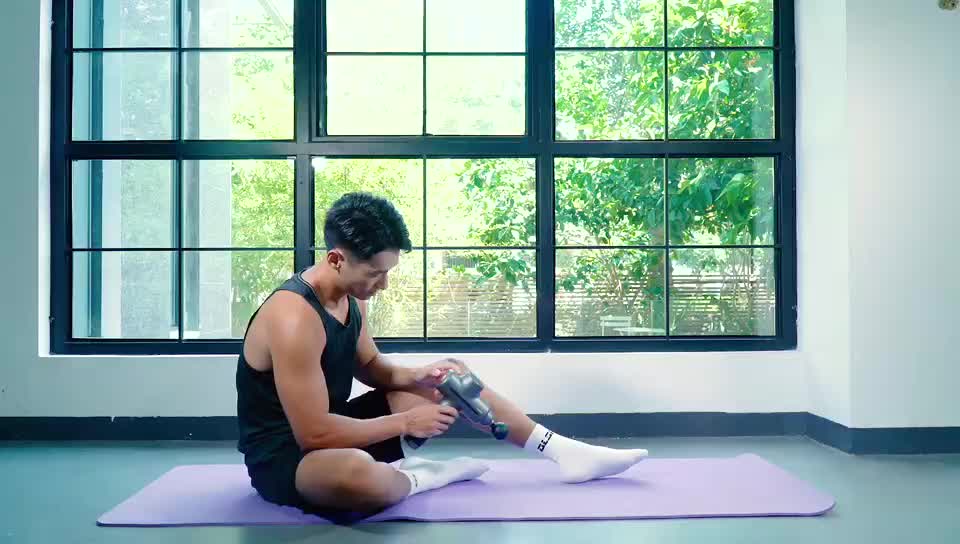 Handsome stepsister gym massage