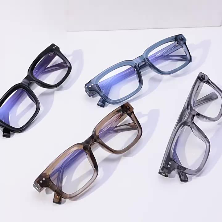 Men's Tr90 Anti Blue Light Glasses Frame New Small Square Thick Frame