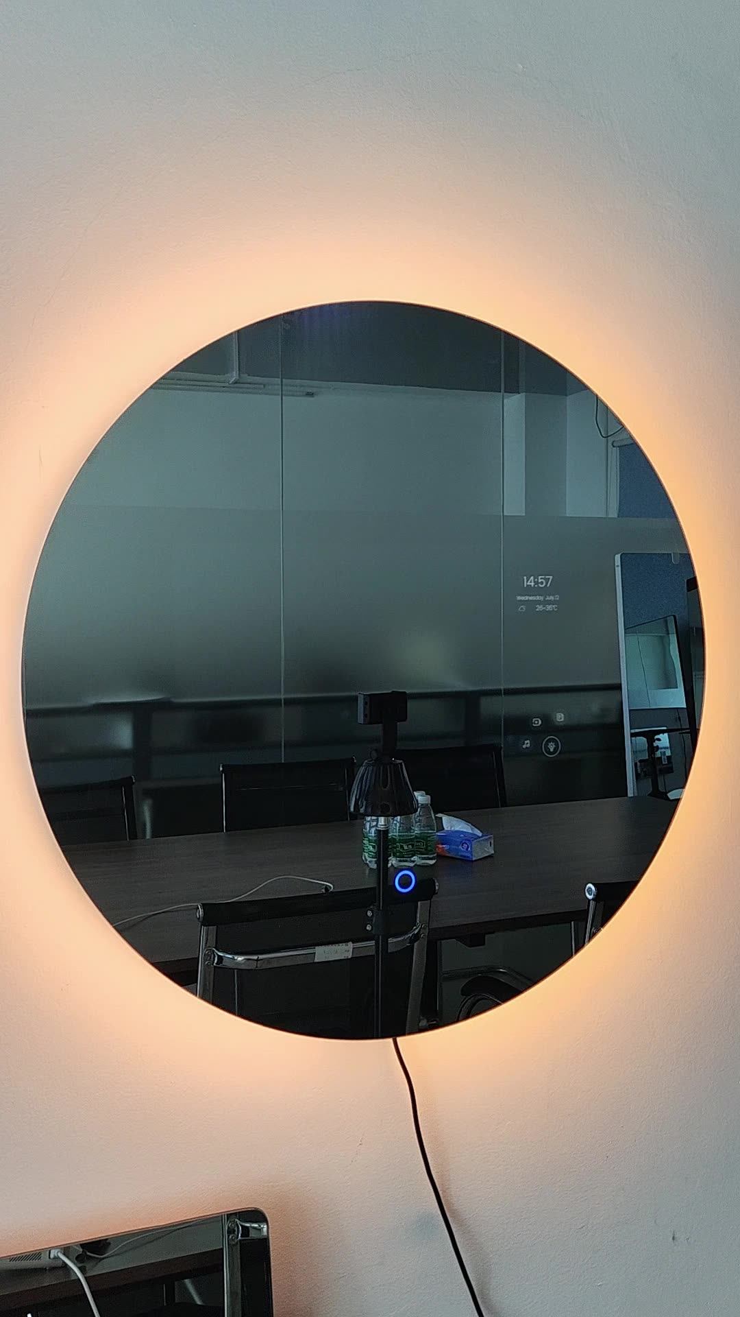 Free Standing Bathroom Vanity With Smart Mirror Wall Mounted Mirror