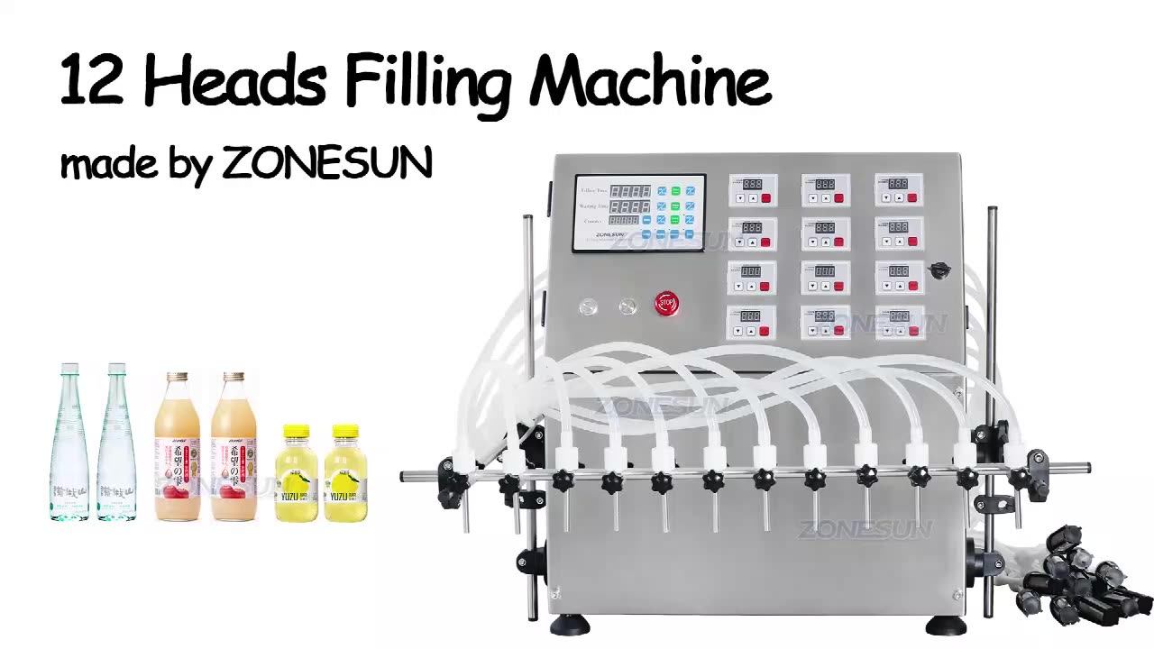 Zonesun Zsdpyt12p 12 Heads Semi Automatic Diaphragm Pump Juice Liquid