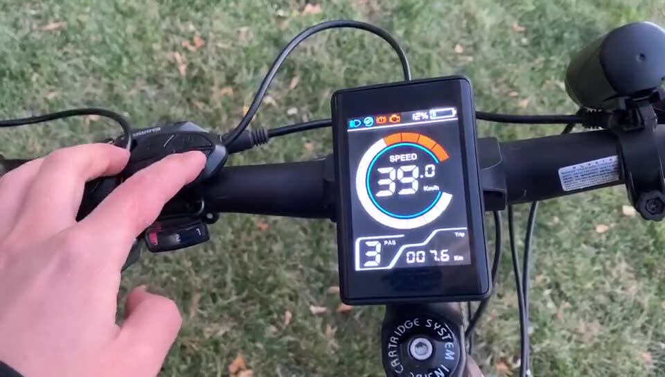 Écran LCD Coloré T8 Pour Vélo électrique – Compatible 24V à 72V, Protocoles Bafang, KT, KDS, APT – Câble Inclus