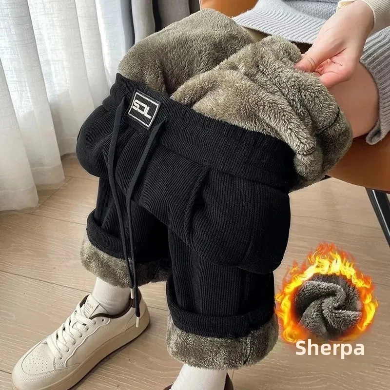 Теплые демисезонные брендовые брюки для отдыха, оверсайз, свободный прямой крой