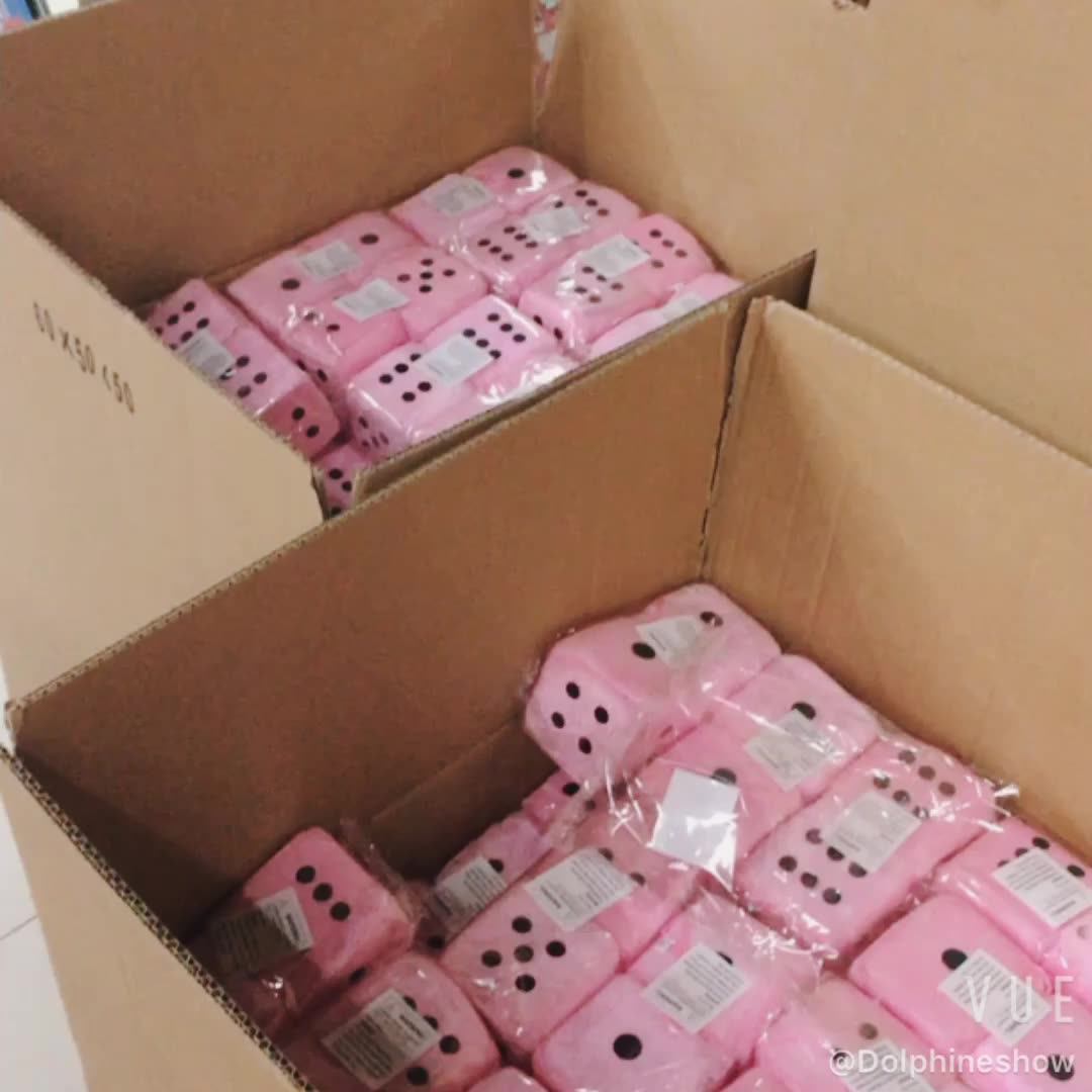 Car Hanging Toy Custom Fuzzy Sponge Foam Dice Wholesale Colorful