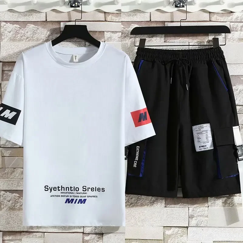 Overalls Shorts Men's Outer Wear Summer Trendy Casual Beach Pants 2025 New Thin Five-point Pants Loose breeches