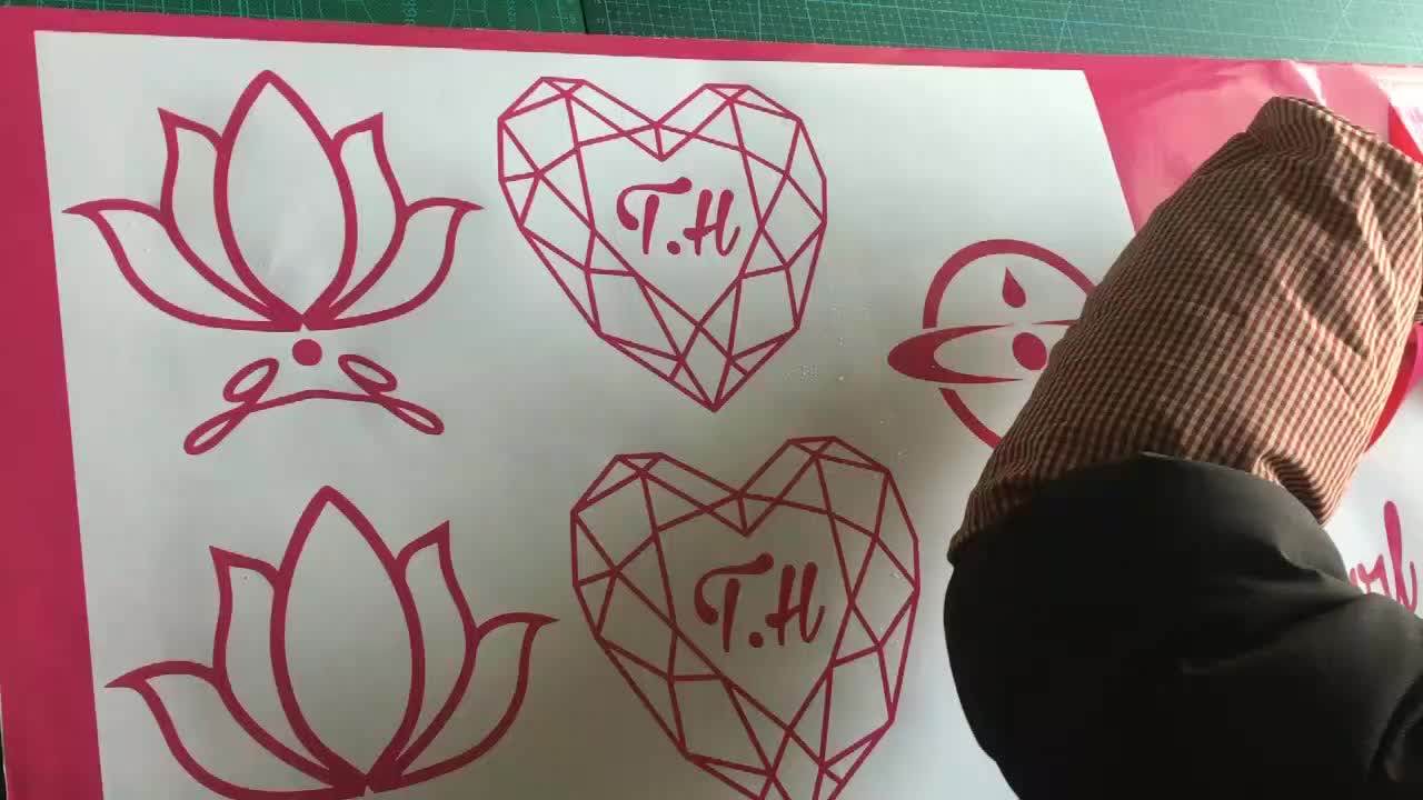 Weather Resist Custom Die Cut Out Removable Letter Transfer Vinyl Car