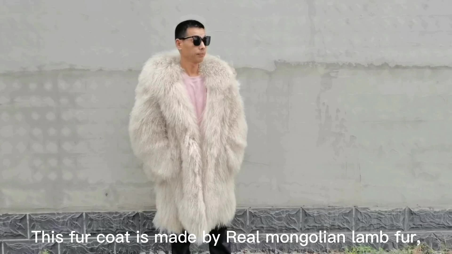 Men's Thick Hooded Tibetan Mongolian Lamb Fur Coat - Stylish