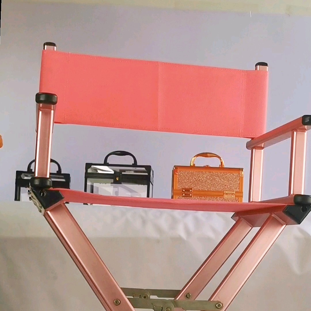 Aluminum Makeup Chair With Headrest Directors Chair Foldable Chaise De