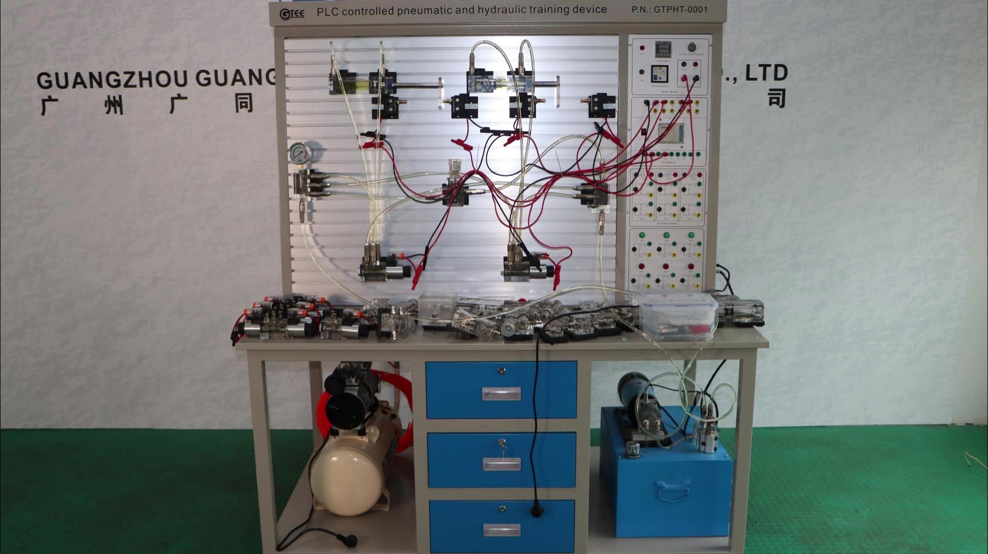 Plc Controlled Pneumatic And Hydraulic Training Device Plc Training Kit