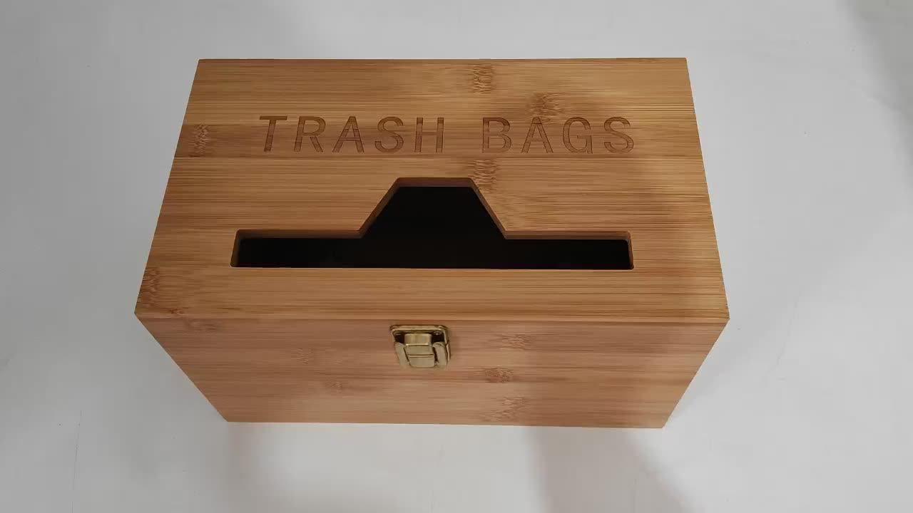 Bamboo Disposable Paper Plate Dispenser Tray Holder And Organizer