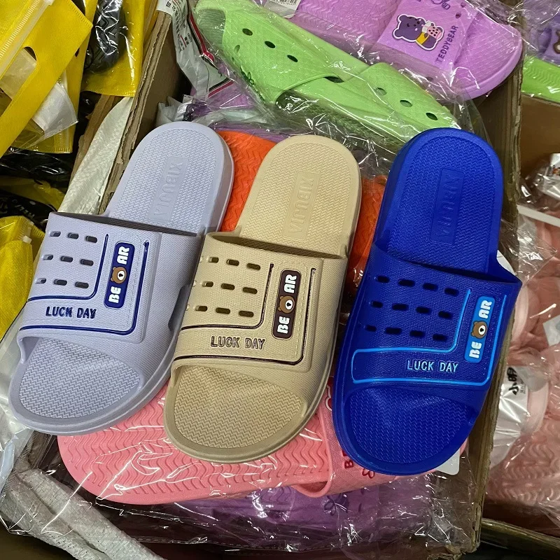 Xibujia Middle-Aged Men's Simple Pvc Injection Molded Thick-Soled Comfortable Daily Outdoor Wear Open-Toe Slippers
