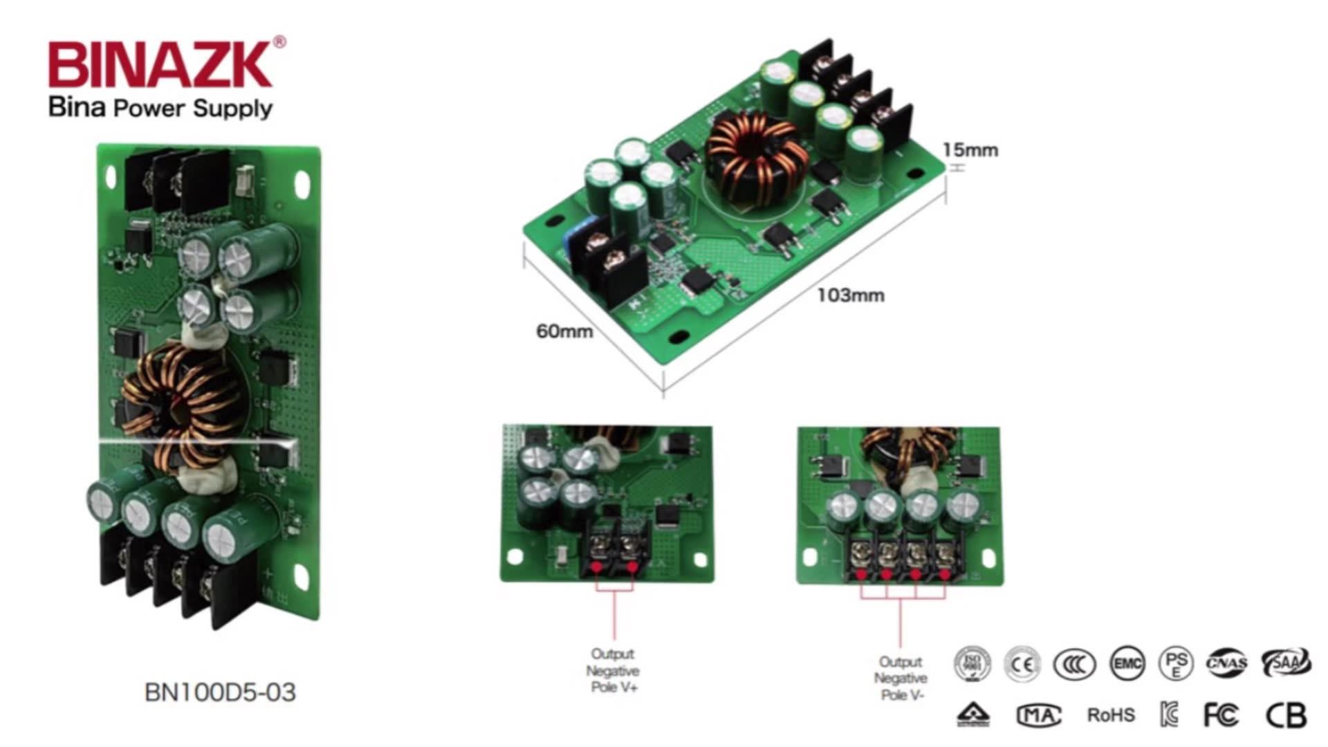 Bina Power Supply 5v 12v 15v 24v 36v 48v 54v 5a 10a 100w 150w 200w Dc